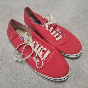 VANS Red Lace Up Sneakers 8.5